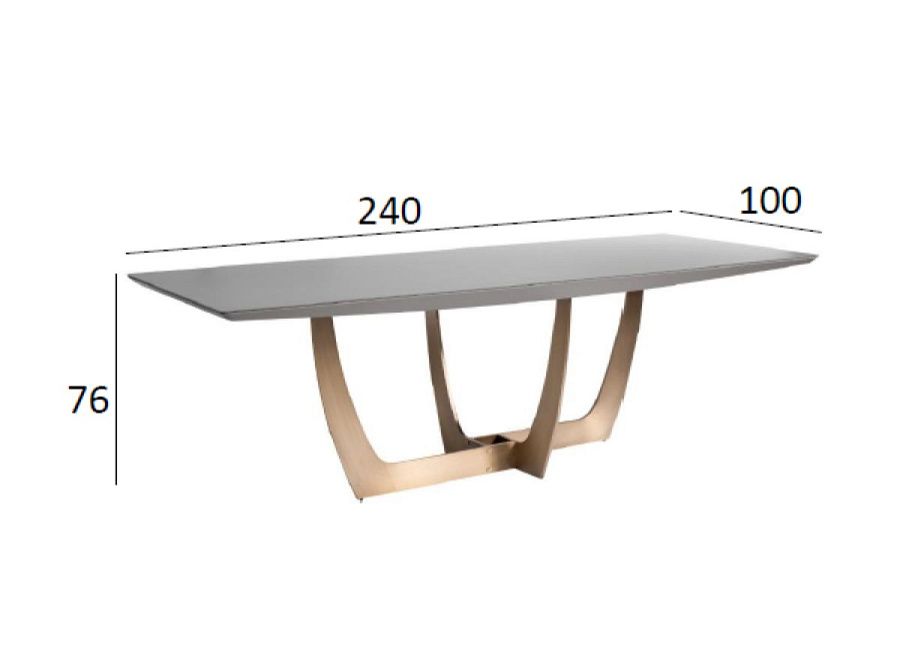 58DB-DT14803 Стол обеденный Космос (Space) L 240*100*76см купить по цене 252 800 ₽